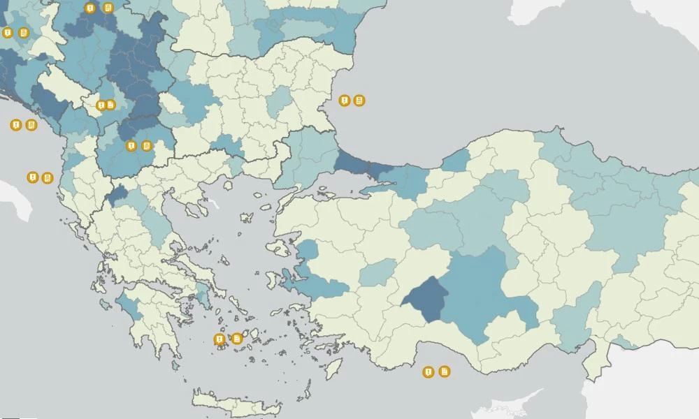 Ο διαδραστικός χάρτης της εξέλιξης του κορονοϊού στην Ελλάδα